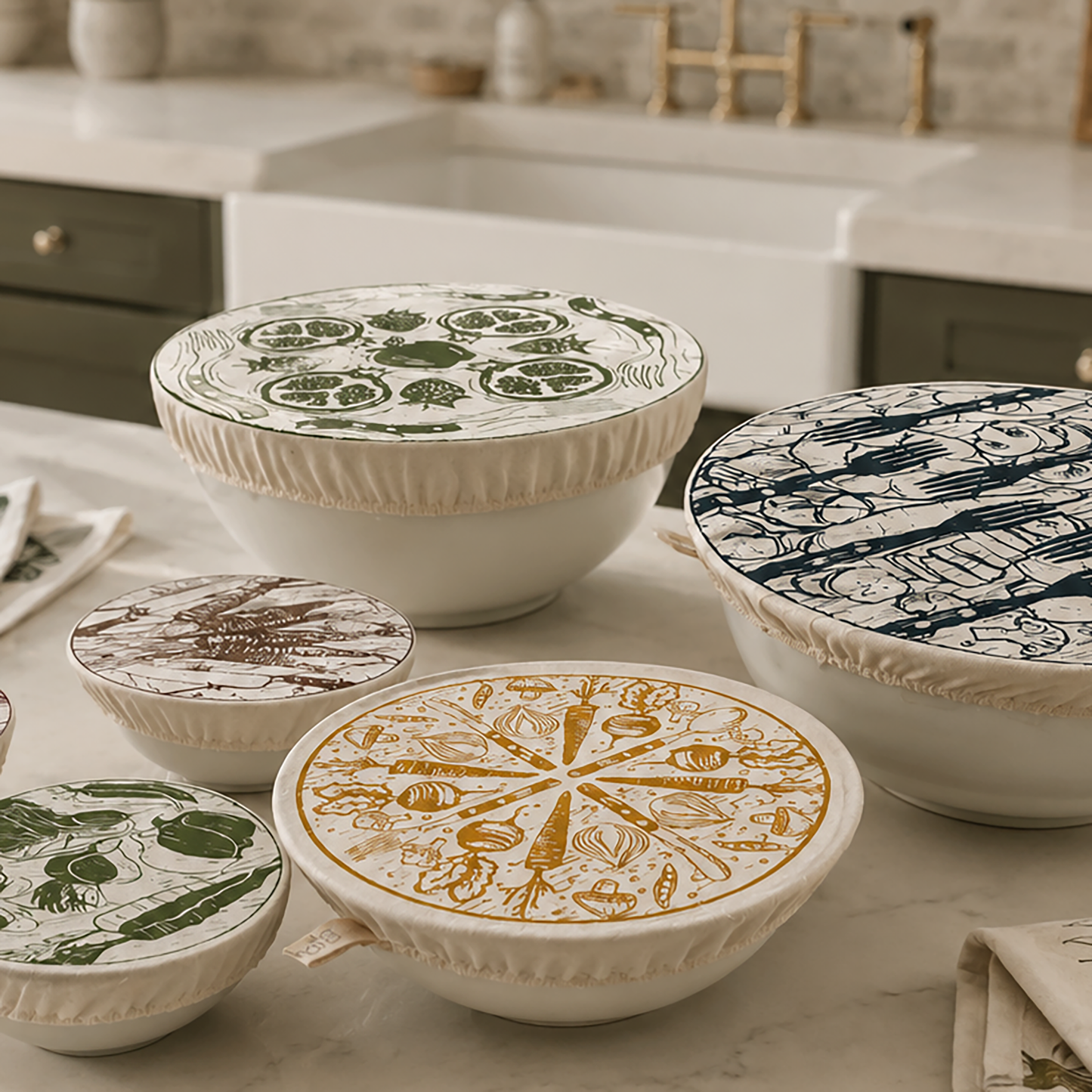 Halo Dish & Bowl Cover Large Set of 3 | Farm to Table