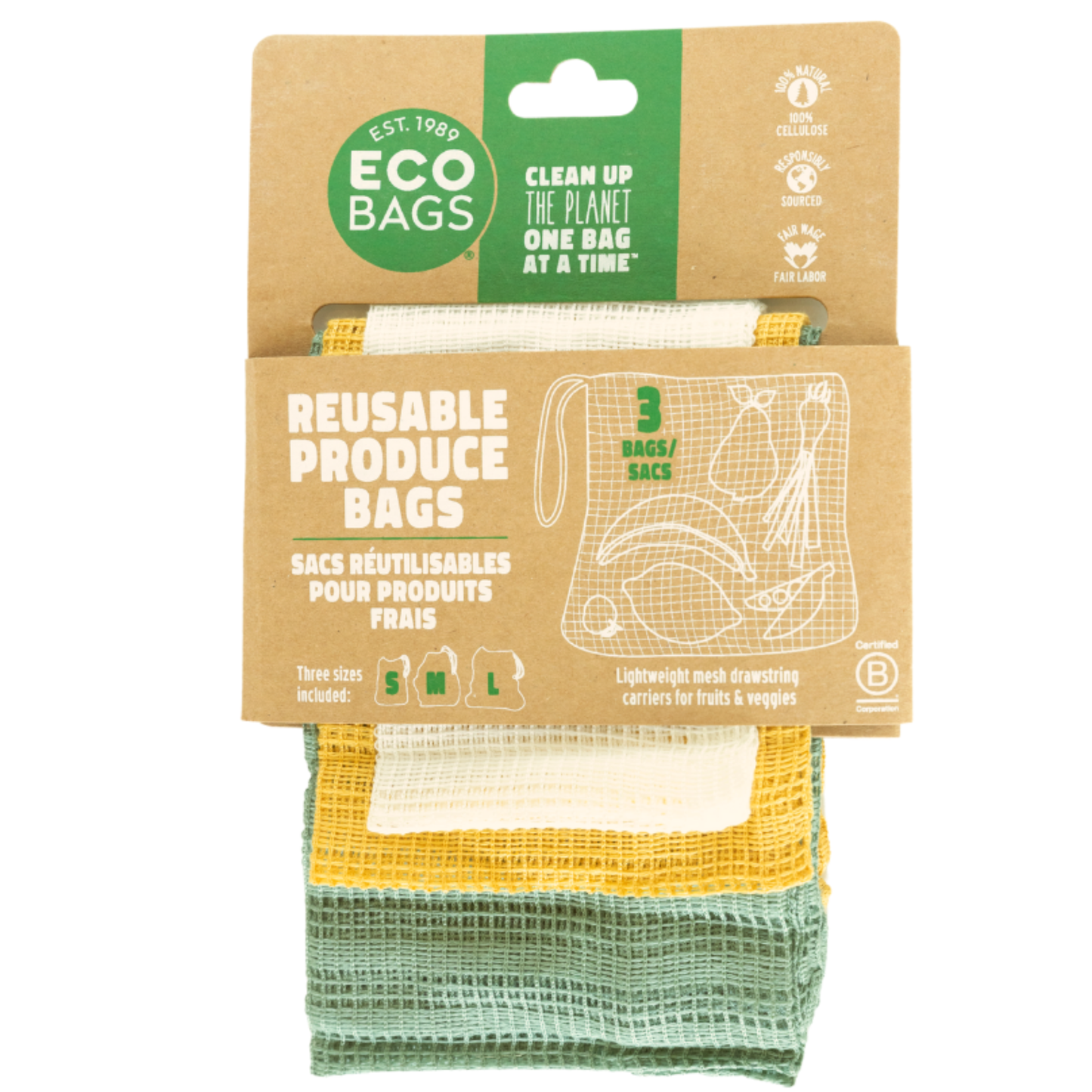 Reusable Produce Bags - 3 Pack