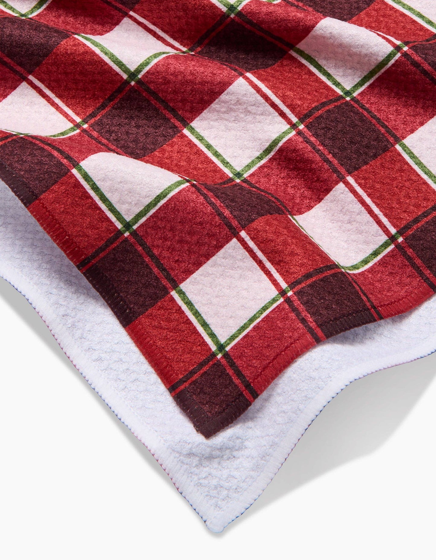 Geometry Jingle Plaid Tea Towel