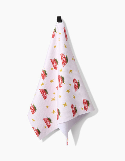 Geometry Christmas Bug Tea Towel