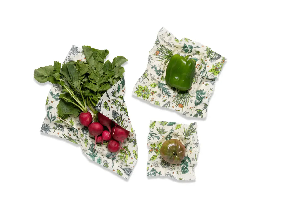 Bees Wrap Food Wraps 3 Pack - Herb Garden