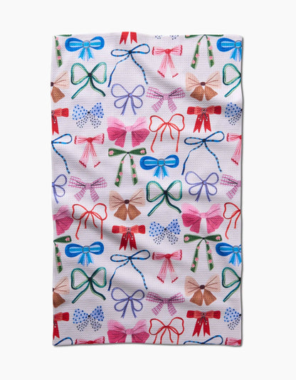 Geometry Bows Tea Towel