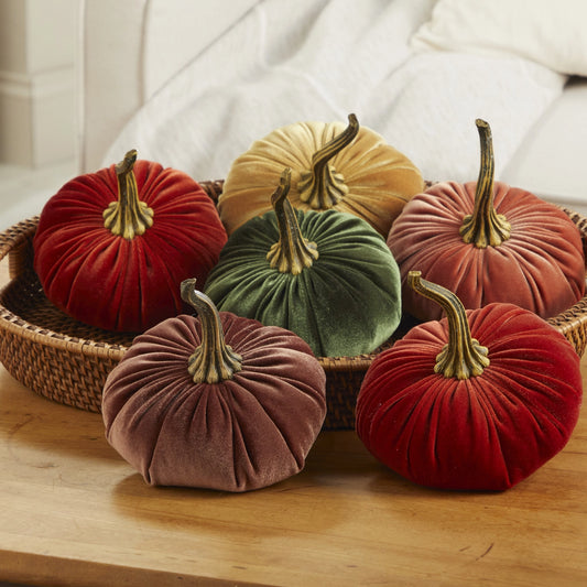 Velvet Pumpkin Decoration