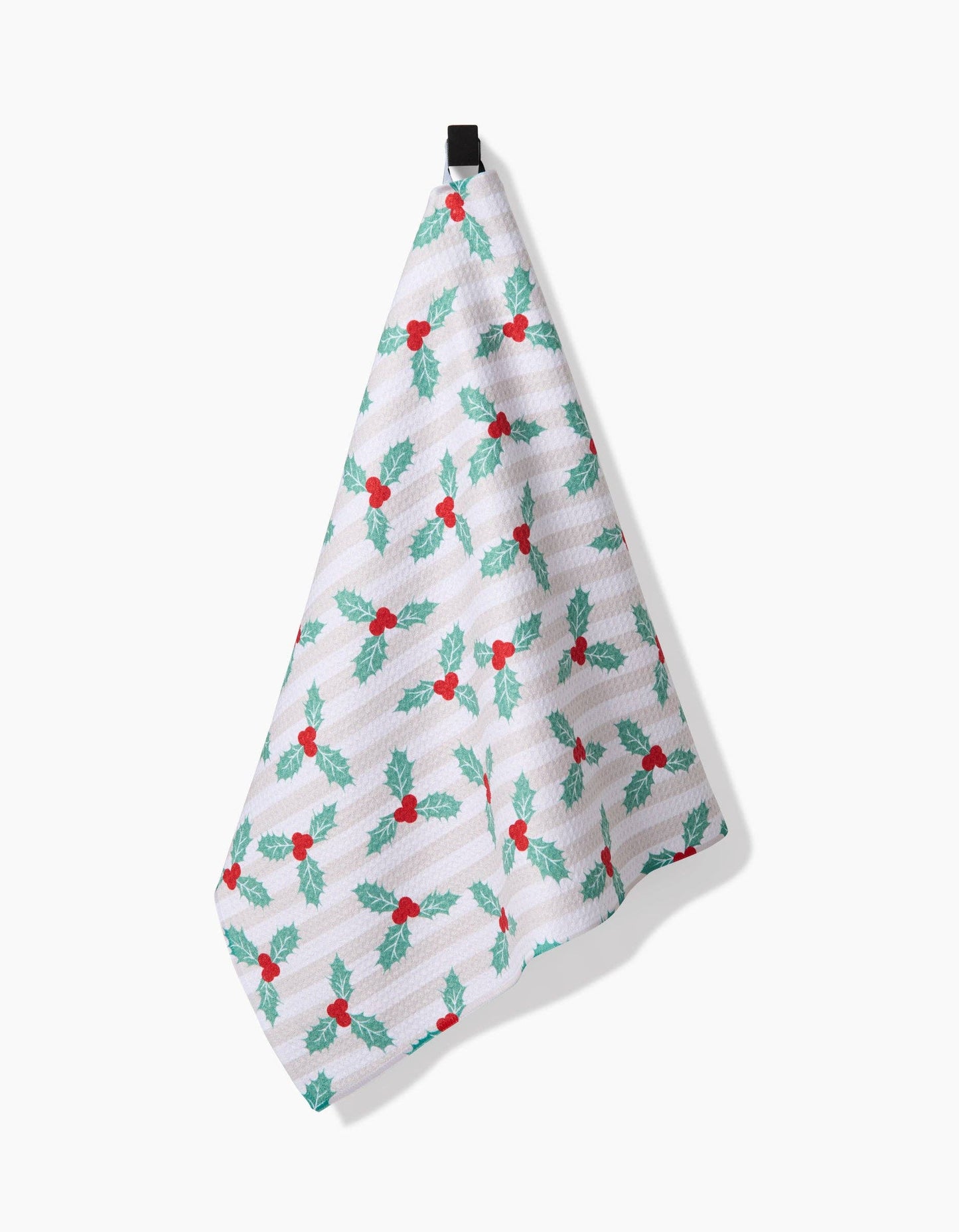 Geometry Mistletoe Stripe Tea Towel
