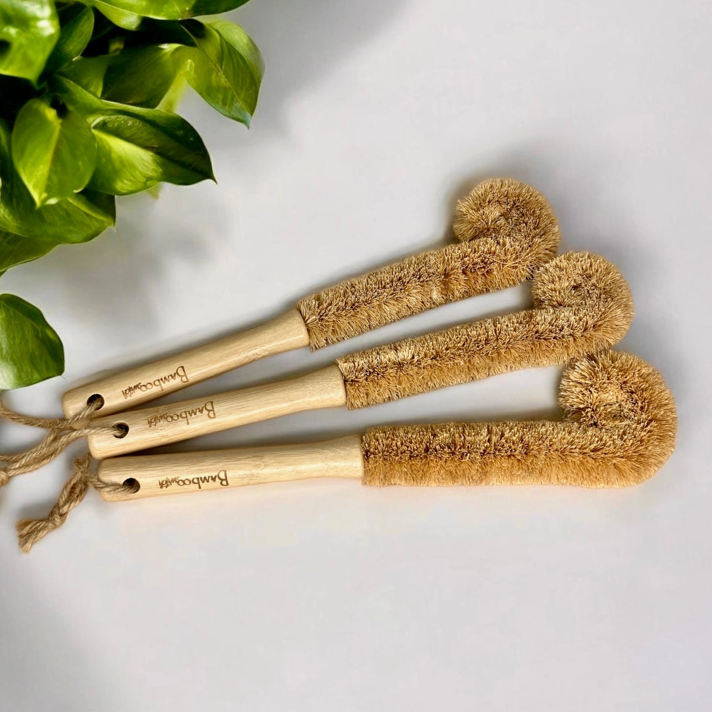 Large Bamboo Bottle Cleaning Brush