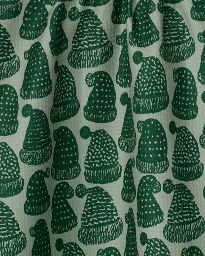 Geometry Frostcap Green Tea Towel
