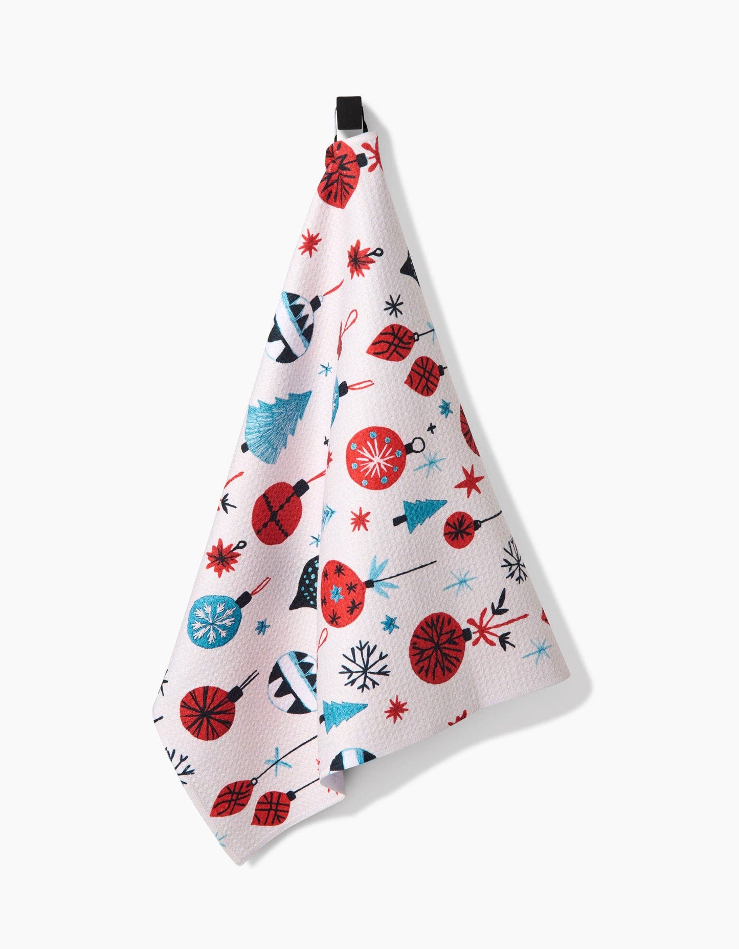 Geometry Embroidered Ornaments Tea Towel