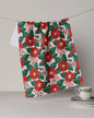 Geometry Winter Camellia Tea Towel
