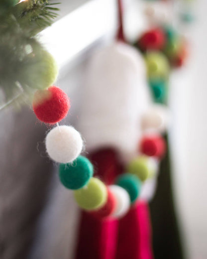 North Pole Holiday Eco Wool Garland Ornament