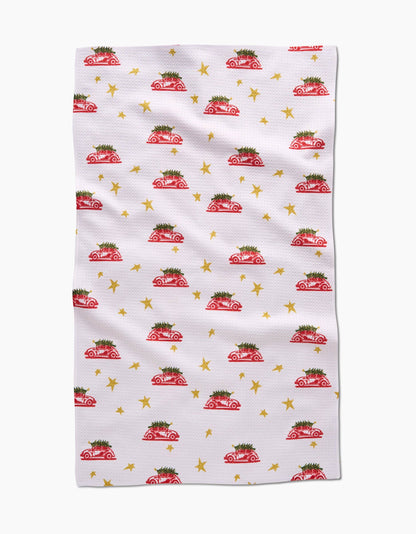 Geometry Christmas Bug Tea Towel