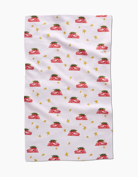 Geometry Christmas Bug Tea Towel