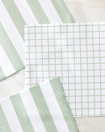 Geometry Sweet Mint Dishcloth Set