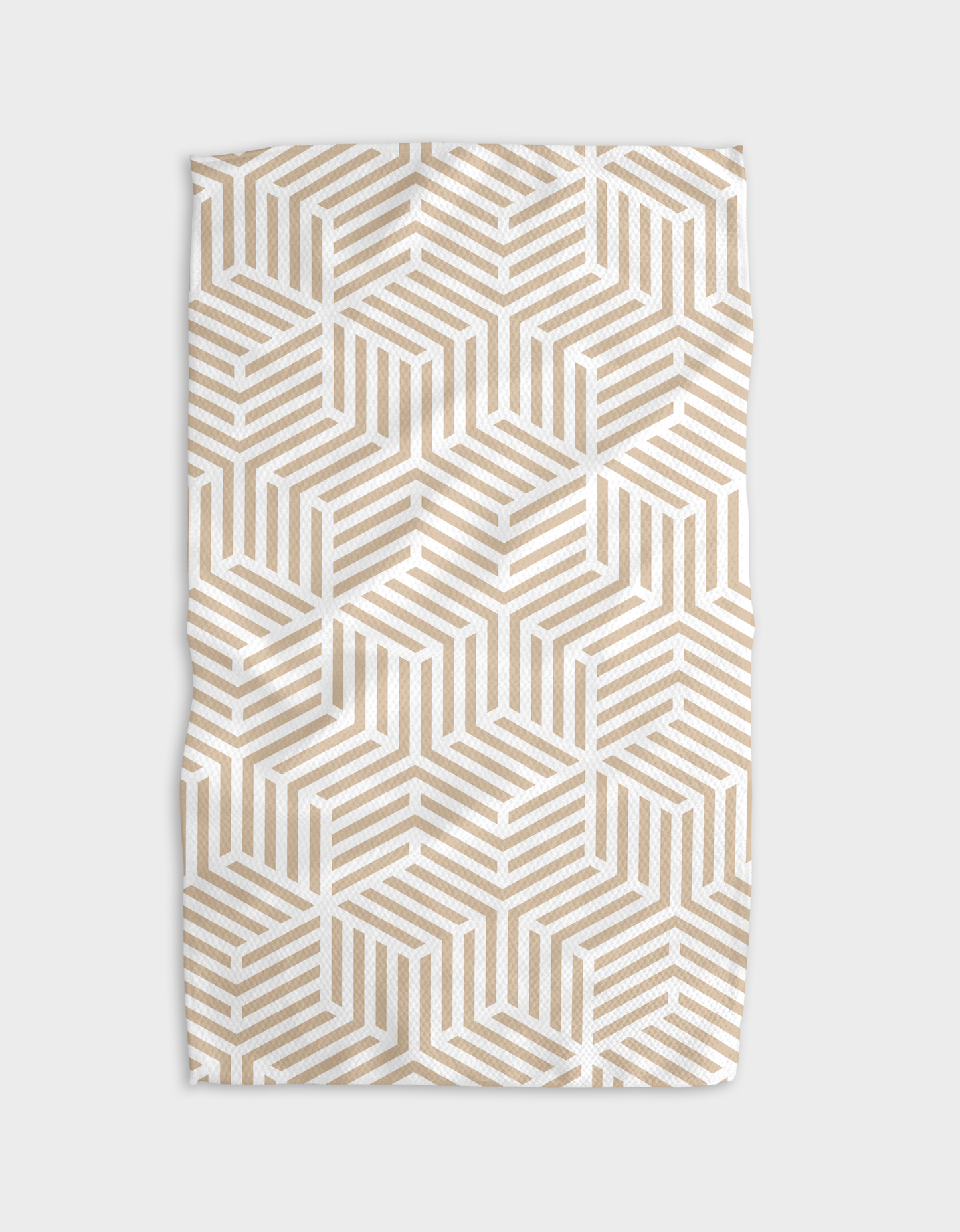 Geometry Stacked Cubes Kitchen Tea Towel