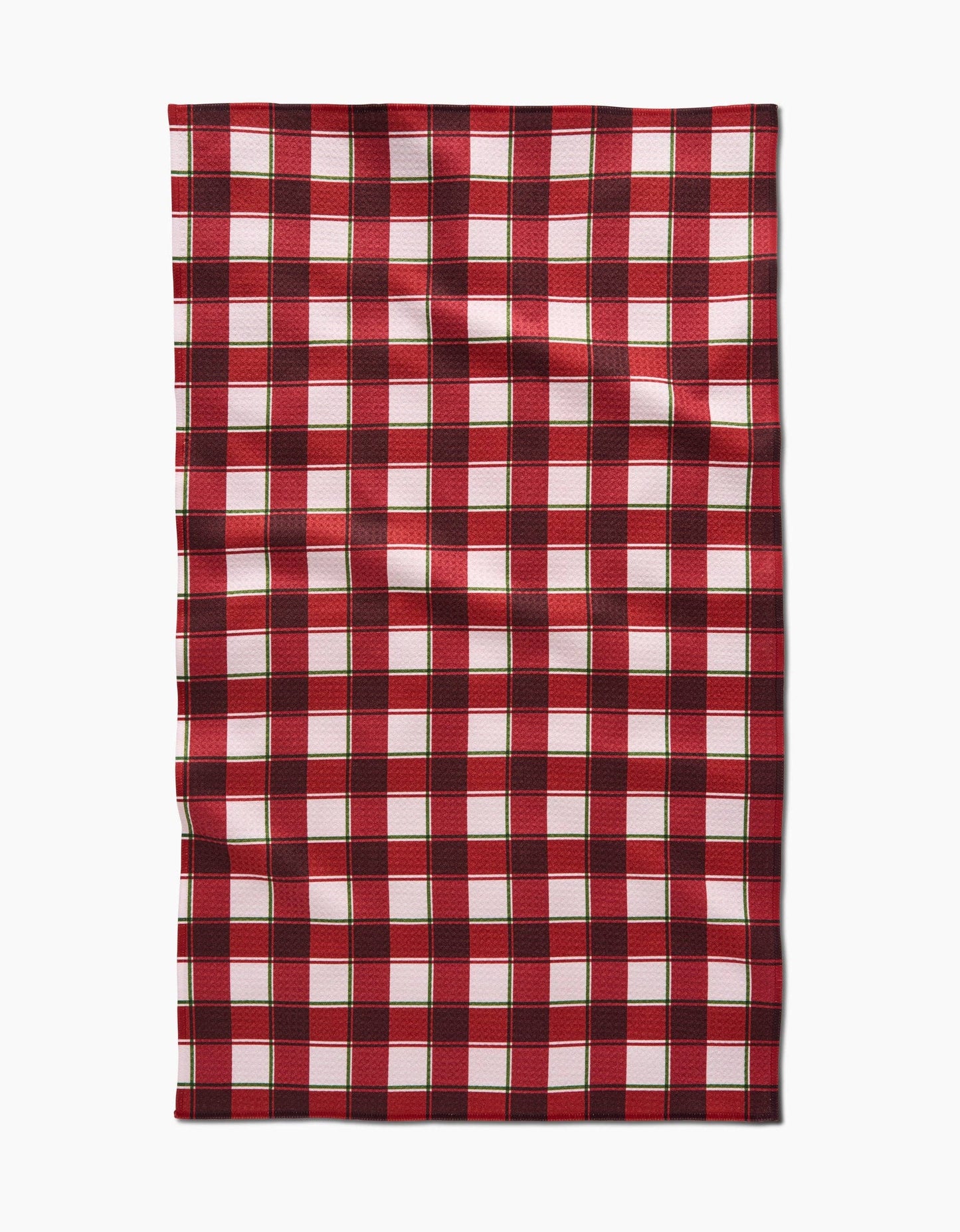 Geometry Jingle Plaid Tea Towel