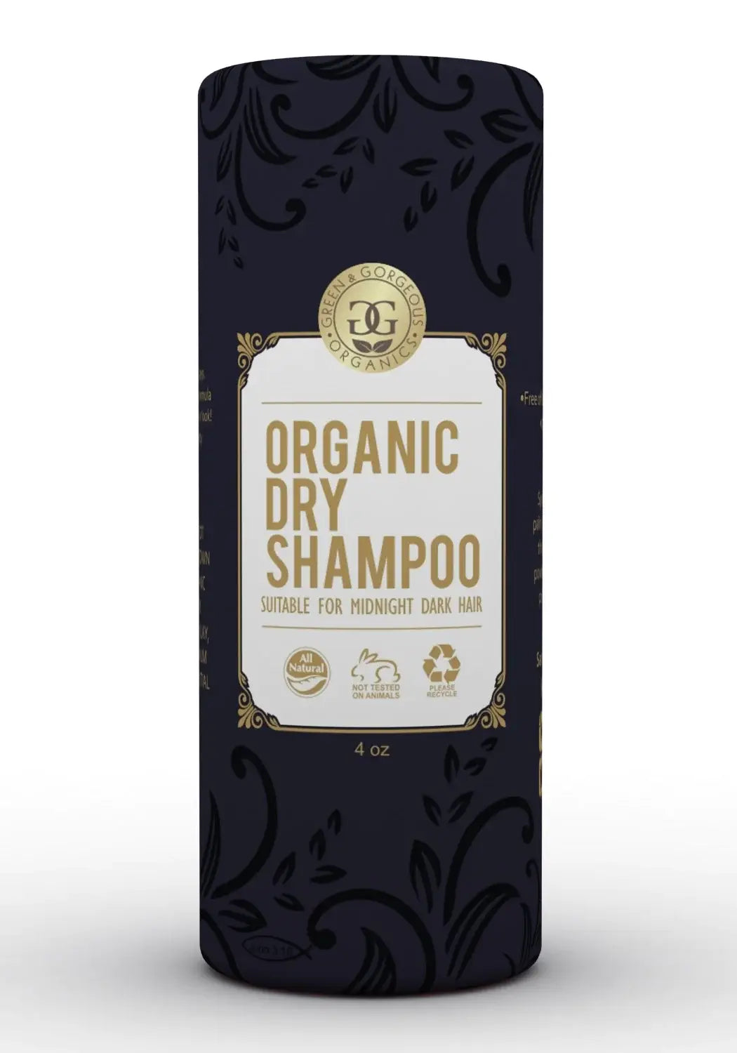 Organic Natural Dry Shampoo Powder for DARK HAIR: Grapefruit - 4oz