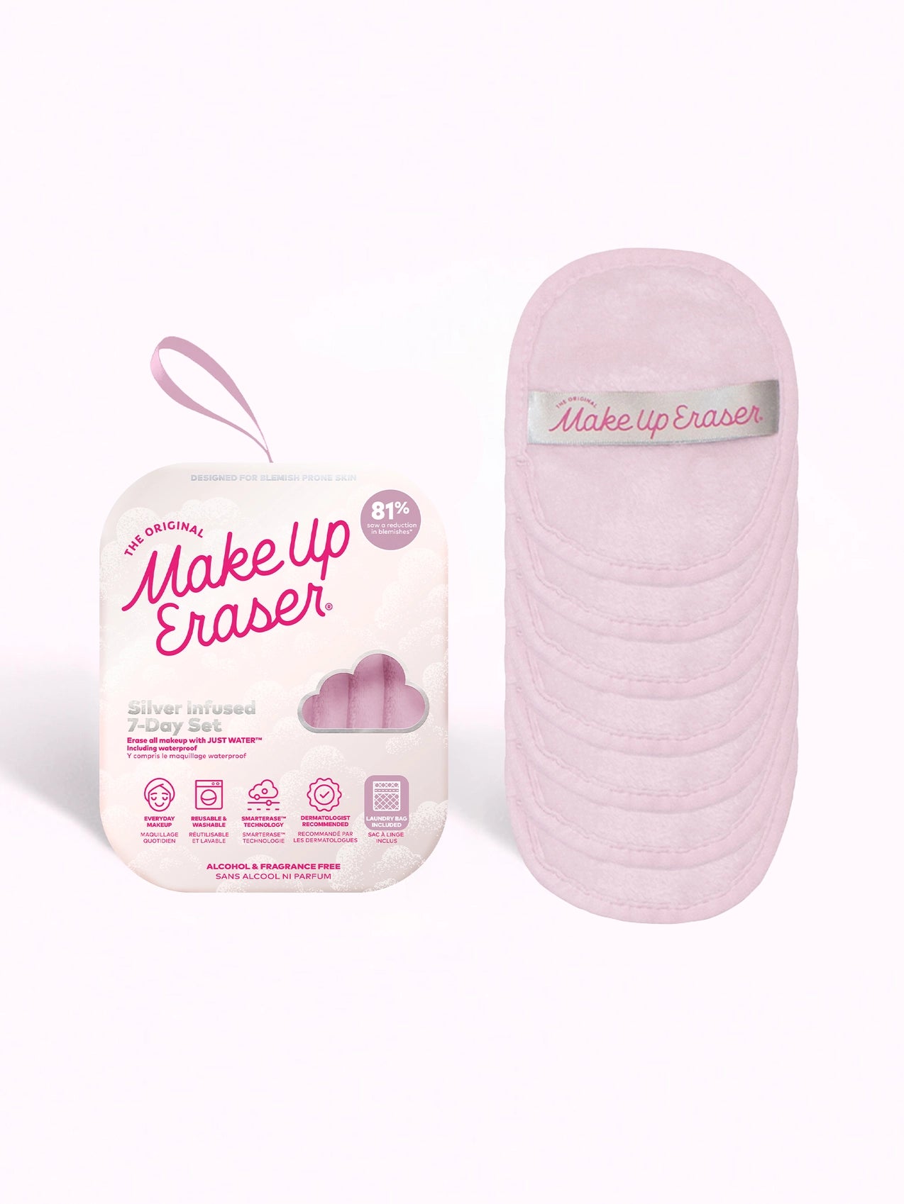 Silver Infused Makeup Eraser 7-Day Set | Acne Prone Skin